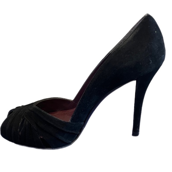 Stuart Weizman Black Suede Shoes - US 6.5 - Picture 2 of 7